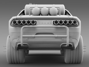 mad max fight interceptor dodge challenger 2015 Model 3D