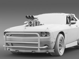 mad max fight interceptor dodge challenger 2015 Model 3D