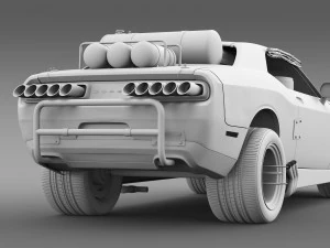pencegat pertarungan gila max dodge penantang 2015 Model 3D