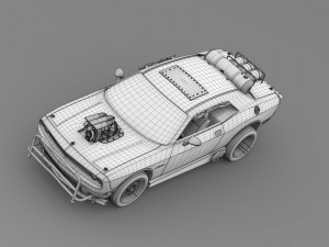 mad max fight interceptor dodge challenger 2015 Model 3D