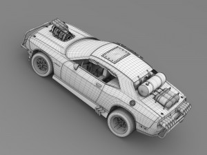 mad max fight interceptor dodge challenger 2015 Model 3D