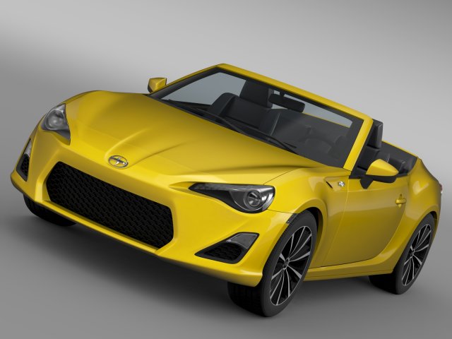 scion fr s cabrio 2015 Modello 3D .c4d .max .obj .3ds .fbx .stl .blend 