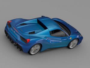 ferrari 488 spider 2016 3D 모델