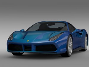 ferrari 488 spider 2016 3D 모델