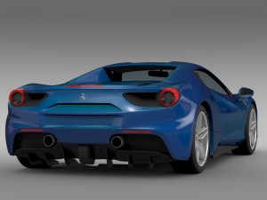 ferrari 488 spider 2016 3D 모델