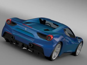 ferrari 488 spider 2016 3D Model