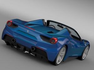 ferrari 488 spider 2016 3D 모델