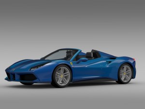 ferrari 488 spider 2016 3D 모델