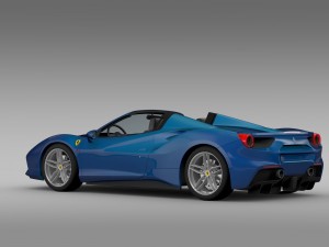 ferrari 488 spider 2016 3D 모델