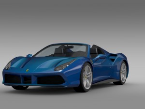 ferrari 488 spider 2016 3D 모델
