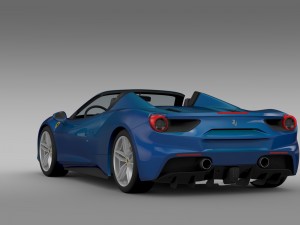 ferrari 488 spider 2016 3D 모델