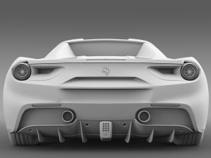 ferrari 488 spider 2016 3D 모델