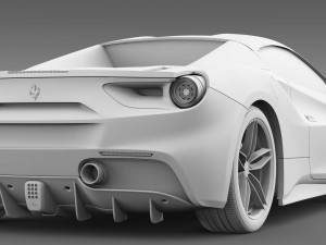 ferrari 488 spider 2016 3D 모델