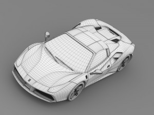 ferrari 488 spider 2016 3D 모델