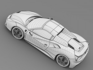 ferrari 488 spider 2016 3D 모델