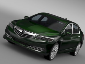 acura rlx sh awd 2015 3D Model