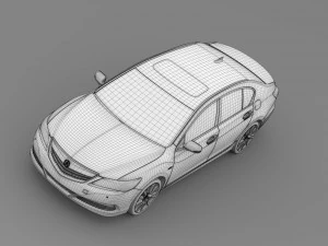acura rlx sh awd 2015 3D Model