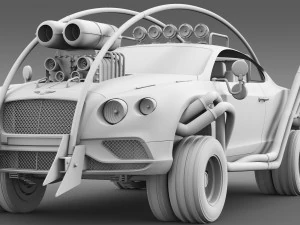 mad max grizzly bentley continental gt 2015 3D Model