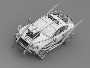 mad max grizzly bentley continental gt 2015 3D Model