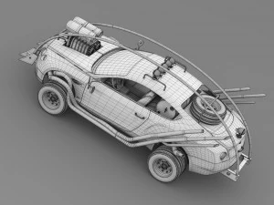mad max grizzly bentley continental gt 2015 3D Model