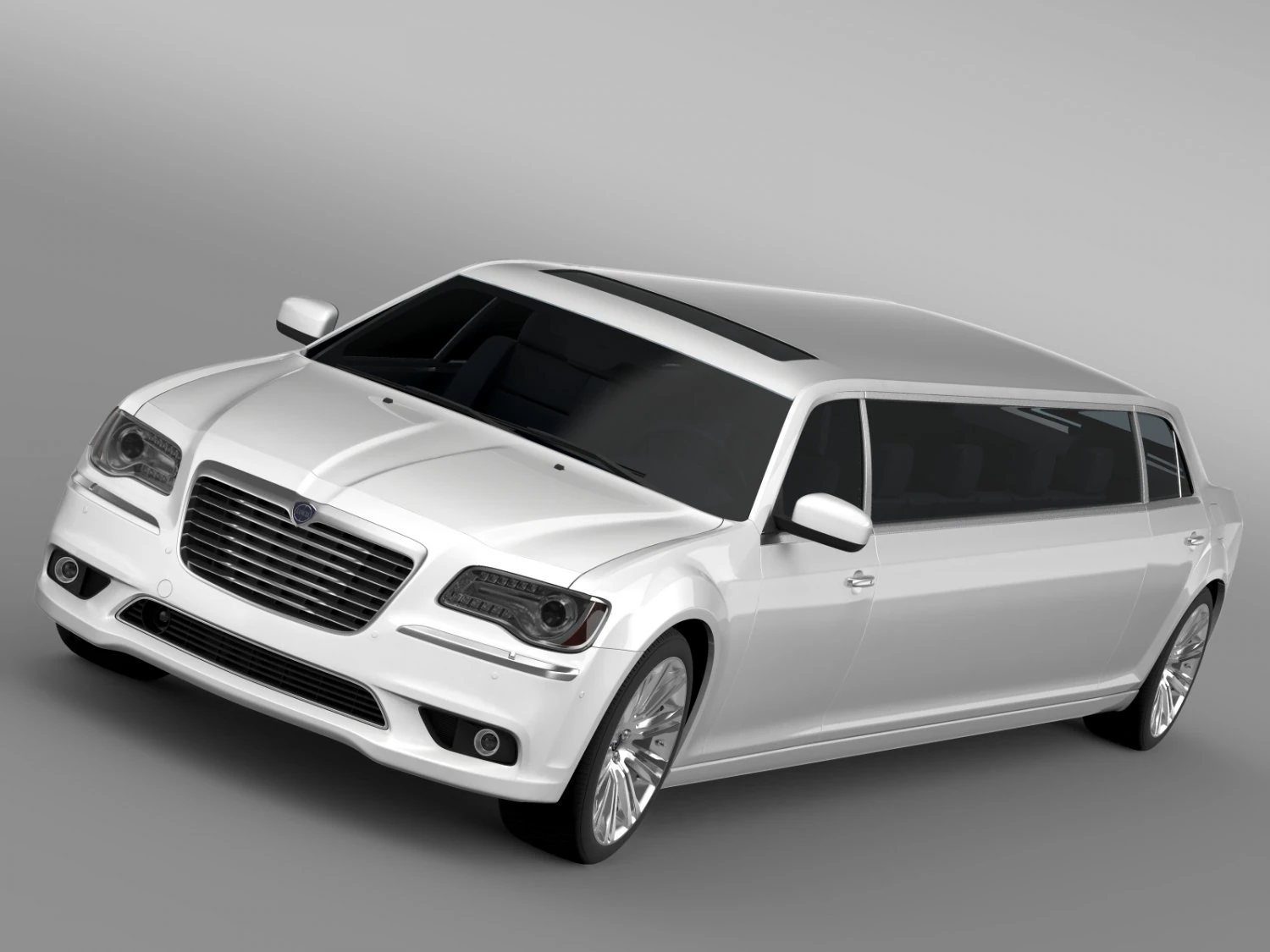limusin lancia thema Model 3D .c4d .max .obj .3ds .fbx .stl .blend 