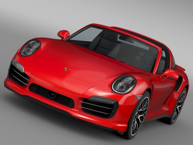 porsche 911 turbo s targa 991 2016 3D Model .c4d .max .obj .3ds .fbx .stl .blend 