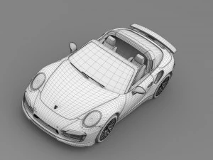 porsche 911 turbo s targa 991 2016 3D Model
