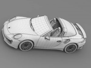 porsche 911 turbo s targa 991 2016 3D Model