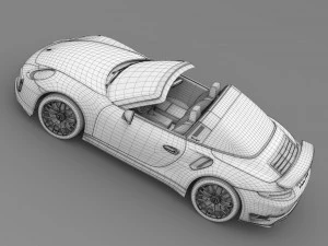 porsche 911 turbo s targa 991 2016 3D Model