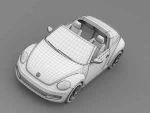 vw beetle targa 2016 3D Model