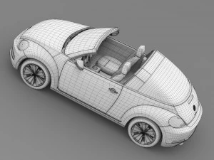 vw beetle targa 2016 3D Model