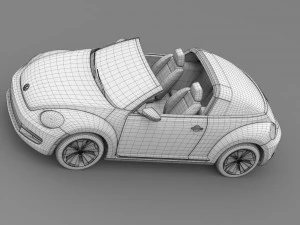vw beetle targa 2016 3D Model