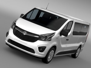 vauxhall vivaro window van 2015 l2h1 3D Model