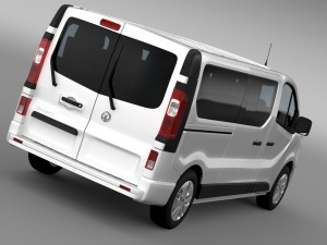 vauxhall vivaro window van 2015 l2h1 3D Model