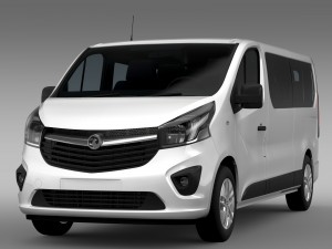 vauxhall vivaro window van 2015 l2h1 3D Model