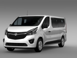 vauxhall vivaro window van 2015 l2h1 3D Model