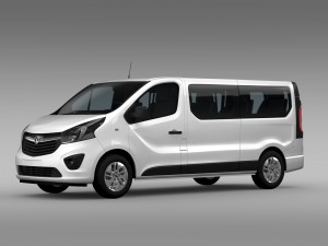 vauxhall vivaro window van 2015 l2h1 3D Model