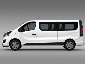 vauxhall vivaro window van 2015 l2h1 3D Model