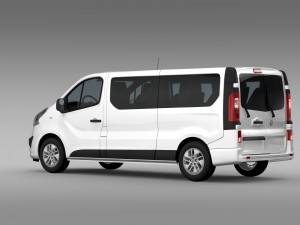 vauxhall vivaro window van 2015 l2h1 3D Model