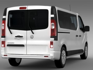 vauxhall vivaro window van 2015 l2h1 3D Model