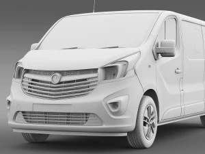 vauxhall vivaro window van 2015 l2h1 3D Model