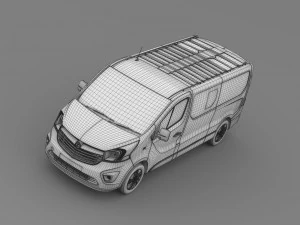vauxhall vivaro window van 2015 l2h1 3D Model