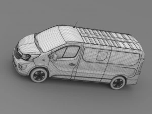vauxhall vivaro window van 2015 l2h1 3D Model