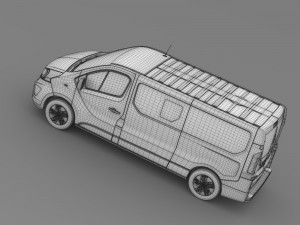 vauxhall vivaro window van 2015 l2h1 3D Model