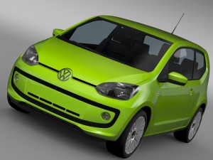 vw up ecofuel 3door 2015 3D Model
