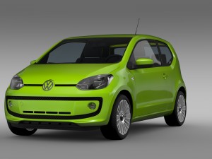 vw up ecofuel 3door 2015 3D 模型