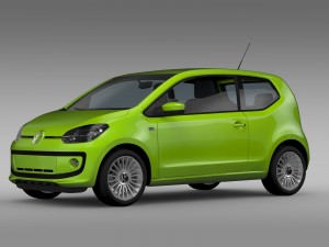 vw up ecofuel 3door 2015 3D 模型