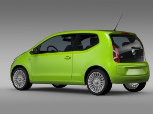 vw up ecofuel 3door 2015 3D 模型