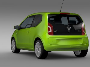 vw up ecofuel 3door 2015 3D 模型