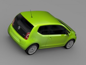 vw up ecofuel 3door 2015 3D 模型